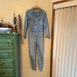 Free People Lennox Jumpsuit, light blue, M